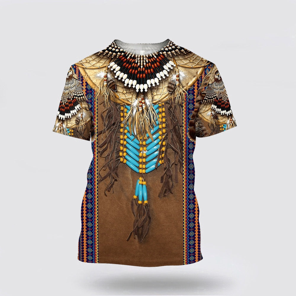 Native American T Shirt, Symbolism Native American 3D All Over Printed T Shirt, Native American Graphic Tee For Men Women