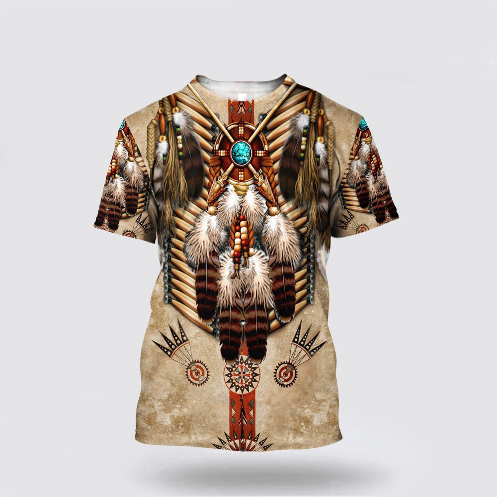 Native American T Shirt, Symbolizes Divinity Native American 3D All Over Printed T Shirt, Native American Graphic Tee For Men Women