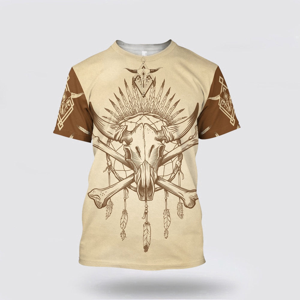Native American T Shirt, Tessffel Indian Tribe Native American 3D All Over Printed T Shirt, Native American Graphic Tee For Men Women