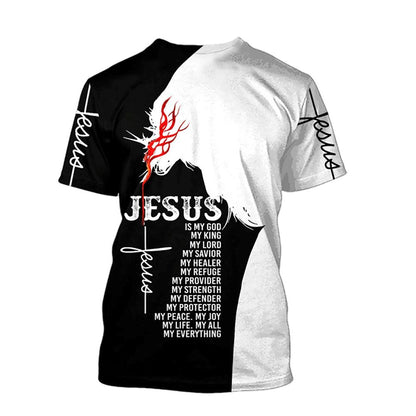 Premium Jesus Unisex All Over Print 3D T Shirt, Christian 3D T Shirt, Christian Gift, Christian T Shirt