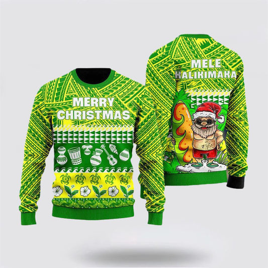 Santa Claus Mele Kalikimaka Christmas Sweater For Men And Women, Christmas Gift, Christmas Winter Fashion