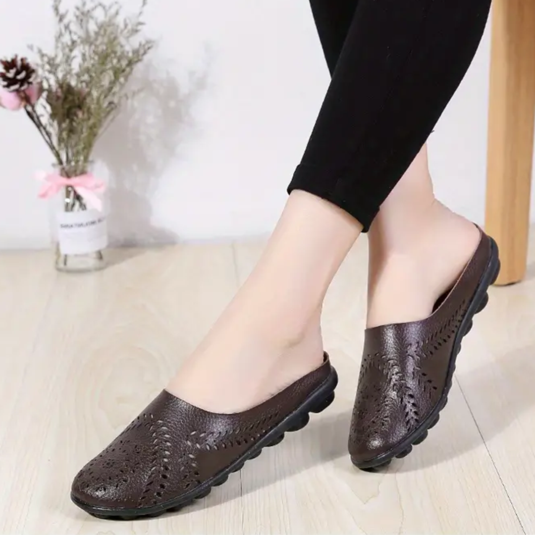 Women's Shoes, Wide Toe Box Wide Size Leather Mules New Colors, Women's Walking Shoes, Comfortable Women's Dress Shoes