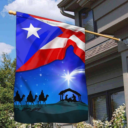 Three Kings Three Wise Men Nativity of Jesus Puerto Rico Flag, Outdoor House Flags, Christian Flag, Religious Flag, Christian Outdoor Decor