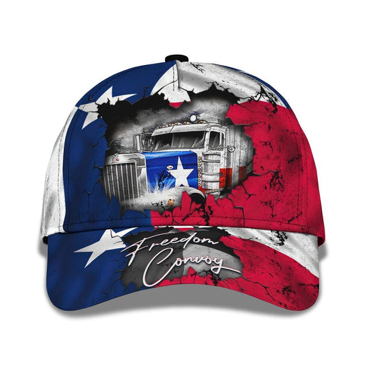 Trucker Freedom Texas Customized Name 3D Cap, Farm Cap, Farmer Baseball Cap, Cow Cap, Cow Gift, Farm Animal Hat