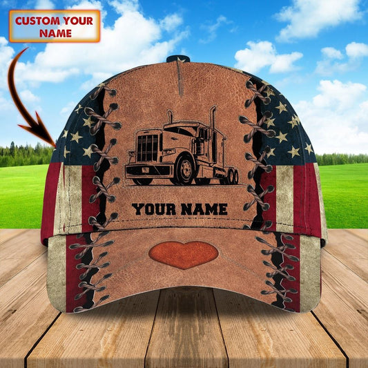 Trucker Love Customized Name 3D Cap, Farm Cap, Farmer Baseball Cap, Cow Cap, Cow Gift, Farm Animal Hat