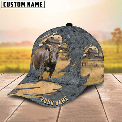 Waygu Customized Name Cap, Farm Cap, Farmer Baseball Cap, Cow Cap, Cow Gift, Farm Animal Hat