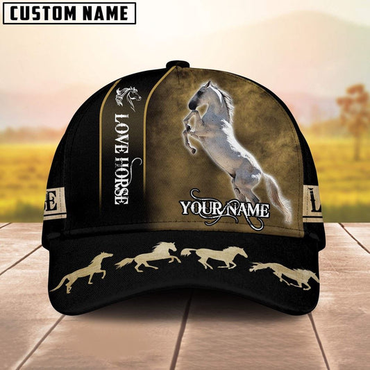 White Horse Customized Name Cap, Farm Cap, Farmer Baseball Cap, Cow Cap, Cow Gift, Farm Animal Hat