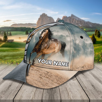 Wild Horse Customized Name Cap, Farm Cap, Farmer Baseball Cap, Cow Cap, Cow Gift, Farm Animal Hat