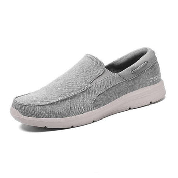 Men's Orthopedic Shoes, Comfort Stretch Slip-On Ortho Loafer Gray Shoes For Men