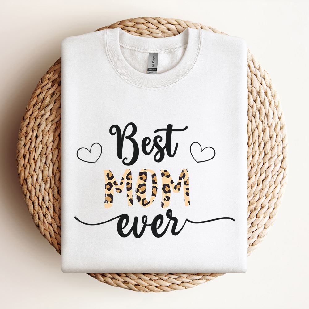 Best Mom Leopard Sweatshirt, Mother's Day Sweatshirt, Mama Sweatshirt, Mother Gift