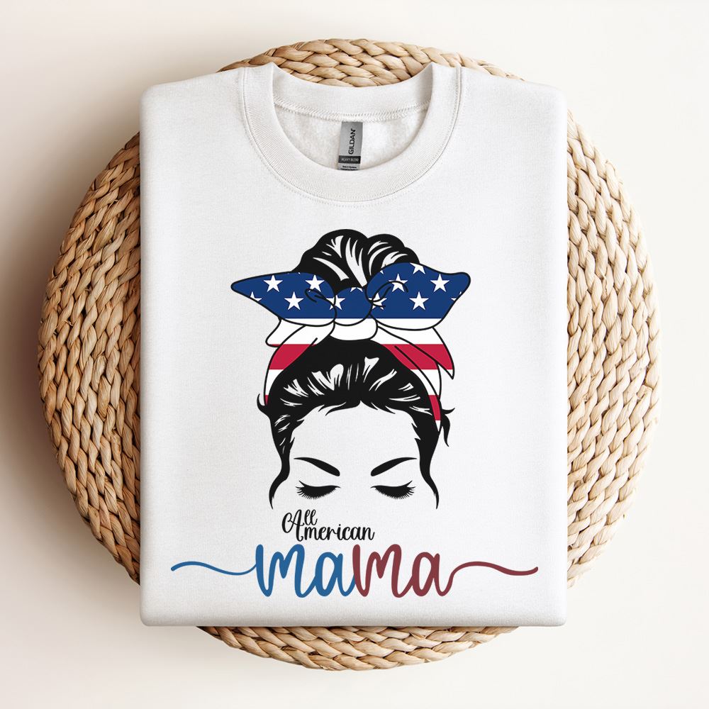 All American Mama Sweatshirt, Mother's Day Sweatshirt, Mama Sweatshirt, Gift For Mom