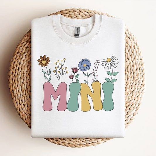 Mini Flowers Sweatshirt, Mother's Day Sweatshirt, Mama Sweatshirt, Mother Gift