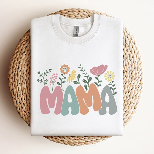 Mama Flower Sweatshirt, Mother's Day Sweatshirt, Mama Sweatshirt, Mother Gift