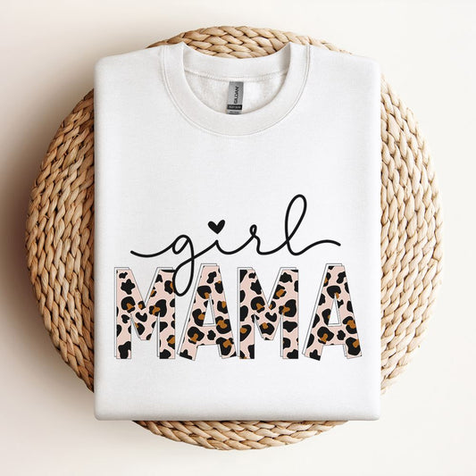 Girl Mama Leopard Sweatshirt, Mother's Day Sweatshirt, Mama Sweatshirt, Mother Gift