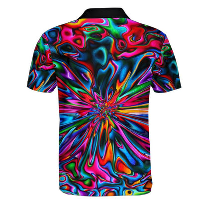 Astral Expressions Rainbow Apparel Polo Shirt For Men And Women, Hippie Polo Shirt, Unique Gift For Friend, Hippie Hand Dyed