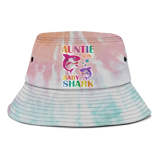 Auntie Of The Baby Birthday Shark Auntie Shark Mothers Day Bucket Hat, Mother's Day Bucket Hat, Mother's Day Gift, Sun Protection Hat For Women
