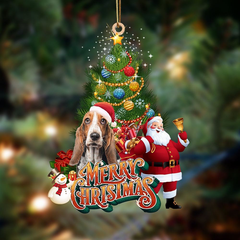 Basset Hound Christmas Tree&Dog Hanging Ornament, Christmas Tree Decoration, Car Ornament Accessories, Christmas Ornaments 2023