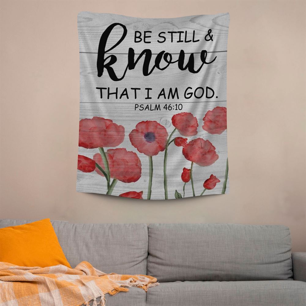 Be Still And Know That I Am God Psalm 4610 Bible Verse Wall Decor Art, Scripture Wall Art, Tapestries Spiritual For Bedroom