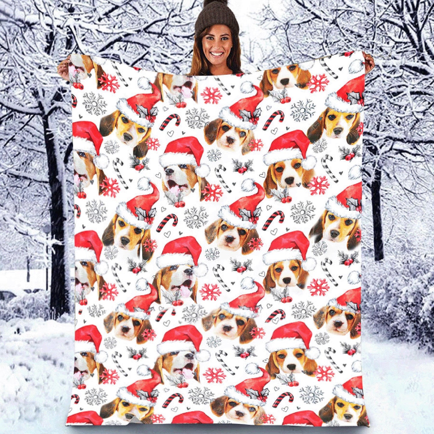 Beagle- Christmas Decor Blanket - Gift For Pet Lovers