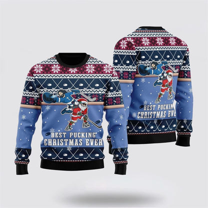 Best Pucking Christmas Ever Jesus And Santa Claus Ugly Christmas Sweater For Men And Women, Christmas Gift, Christmas Winter Fashion