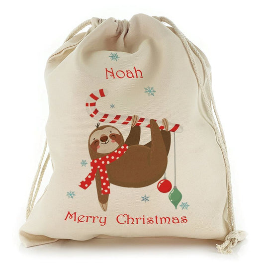 Candy Cane Sloth Christmas Sack, Christmas Bag Gift, Christmas Tree Decoration Ideas, Christmas Gift 2023