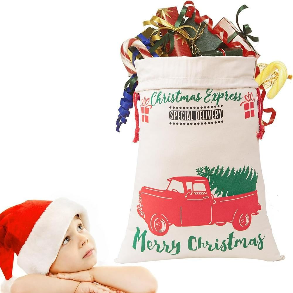 Car With Tree Christmas Sacks, Christmas Bag Gift, Christmas Tree Decoration Ideas, Christmas Gift 2023