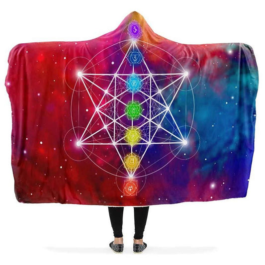 Chakra Energy Hooded Blanket, Hippie Hooded Blanket, In Style Mandala, Hippie, Cozy Vibes, Mandala Gift