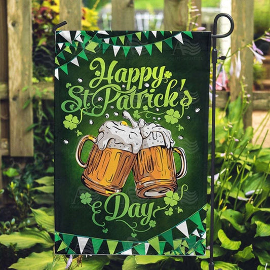 Cheers To St. Patrick Double Sided Flag, St Patrick's Day Garden Flag, St Patrick's Day Yard Flags, St Patrick's Day Flag