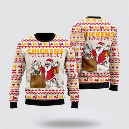Chicken For Everybody Funny Ugly Christmas Sweater For Men And Women, Farm Ugly Sweater, Christmas Fashion Winter