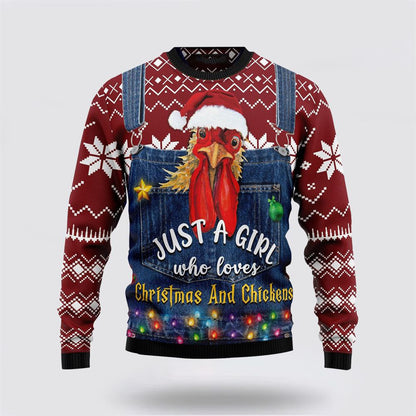 Chicken Ugly Christmas Sweater For Men And Women, Farm Ugly Sweater, Christmas Fashion Winter