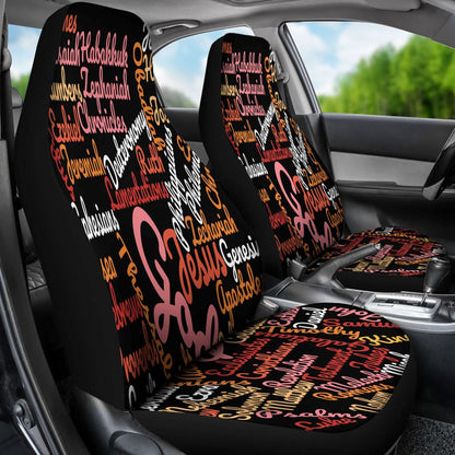 Christian Car Seat Cover, Made Holy Bible Books Black Car Seat Cover, Jesus Towel Car Seat Cover, Front Car Seat Cover