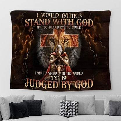 Christian Warrior God Lion Of Judah Prayer Tapestry Art - Lion Tapestry Tapestries For Room Decor