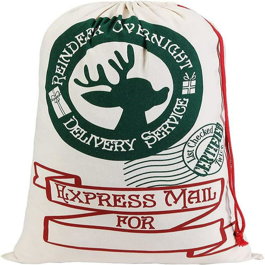 Christmas Green Reindeer Christmas Sack, Christmas Bag Gift, Christmas Tree Decoration Ideas, Christmas Gift 2023