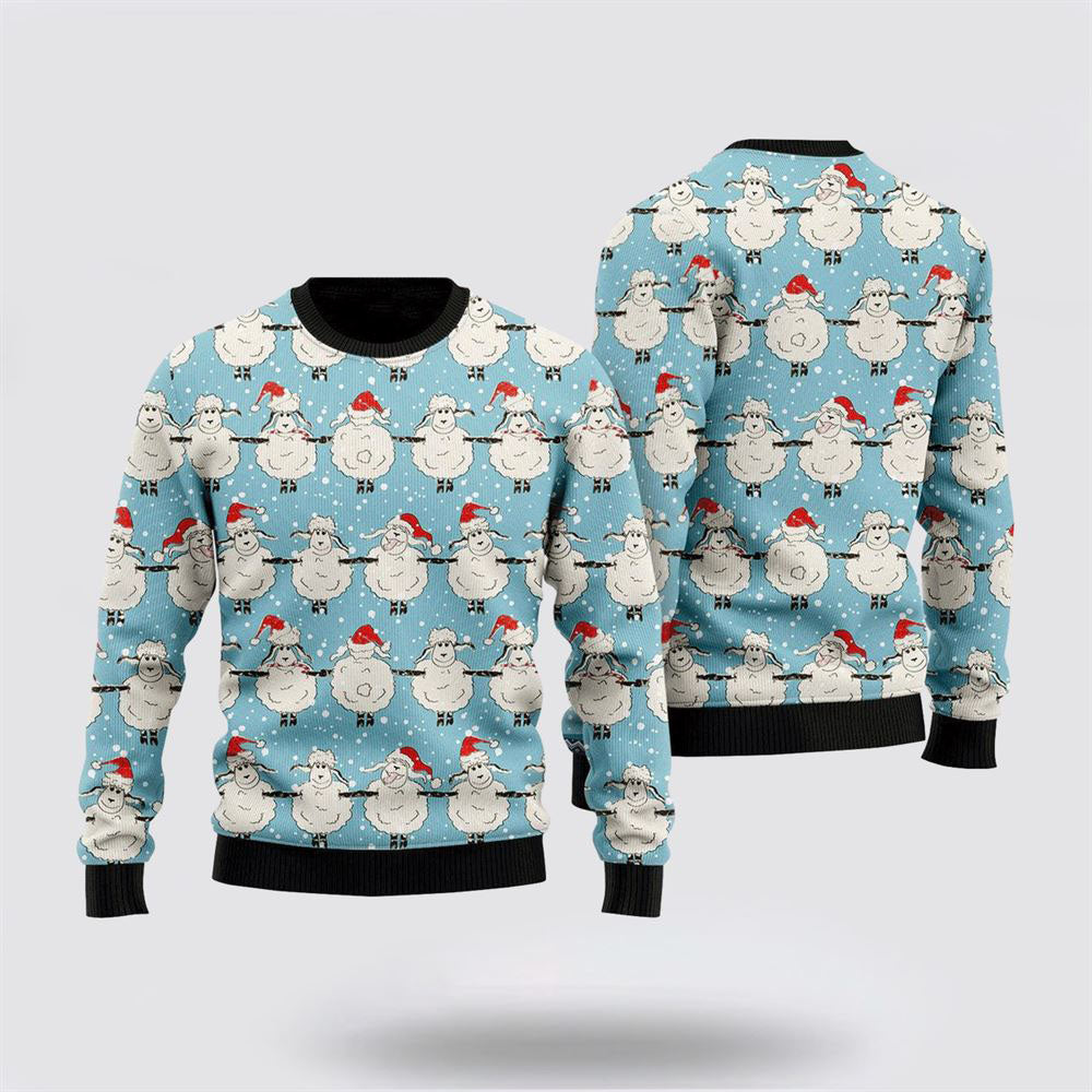 Christmas Sheeps Dancing Ugly Christmas Sweater For Men And Women, Farm Ugly Sweater, Christmas Fashion Winter