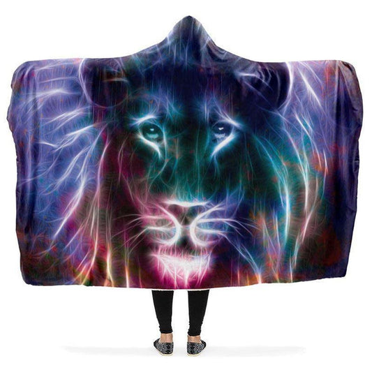Colorful Lion Hooded Blanket, Hippie Hooded Blanket, In Style Mandala, Hippie, Cozy Vibes, Mandala Gift