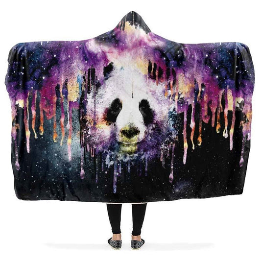 Colorful Panda Hooded Blanket, Hippie Hooded Blanket, In Style Mandala, Hippie, Cozy Vibes, Mandala Gift