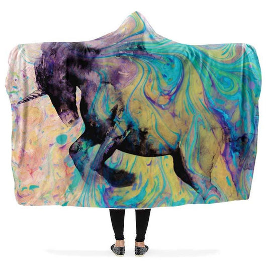 Colorful Unicor Hooded Blanket, Hippie Hooded Blanket, In Style Mandala, Hippie, Cozy Vibes, Mandala Gift