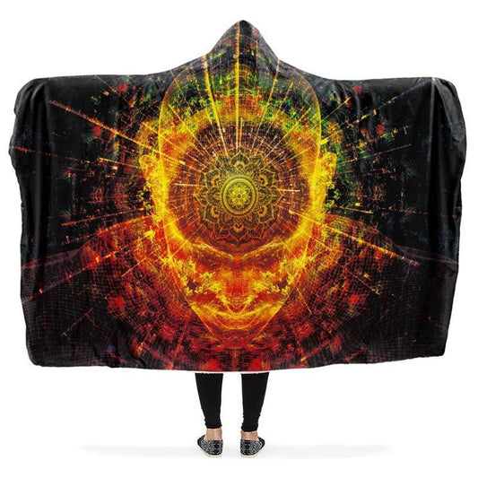 Consciousness Mandala Hooded Blanket, Hippie Hooded Blanket, In Style Mandala, Hippie, Cozy Vibes, Mandala Gift