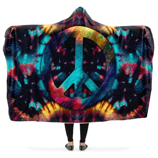 Cosmos Peace Hippie Hooded Blanket, Hippie Hooded Blanket, In Style Mandala, Hippie, Cozy Vibes, Mandala Gift