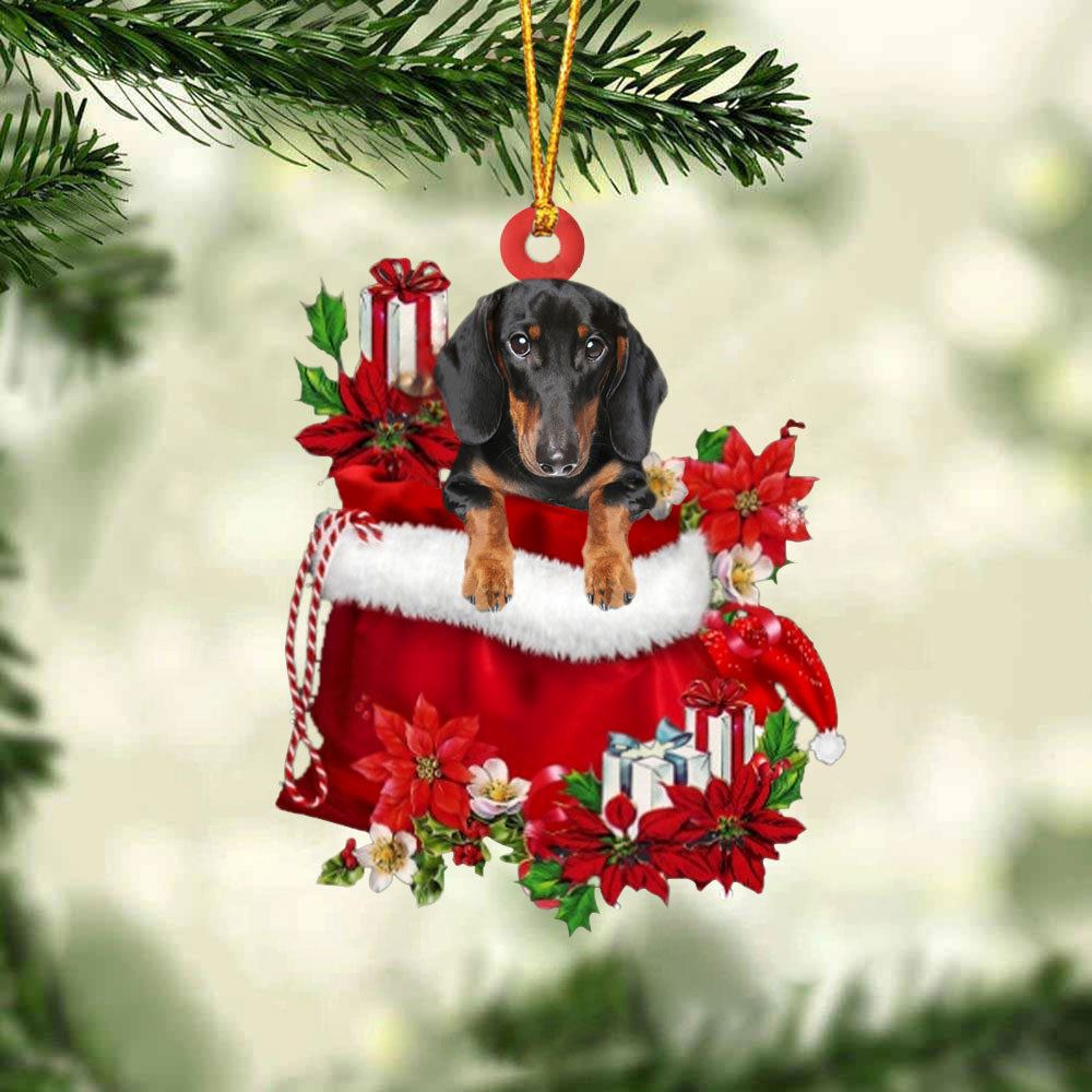 Dachshund Gifts Bag Christmas Ornament, Christmas Tree Decoration, Car Ornament Accessories, Christmas Ornaments 2023
