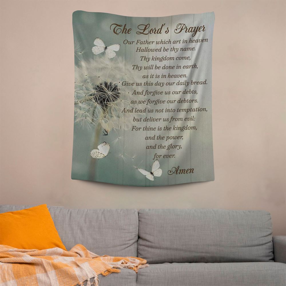 Dandelion Create In Me A Clean Heart Psalm 5110 Tapestry Prints, Scripture Wall Art, Tapestries Spiritual For Bedroom