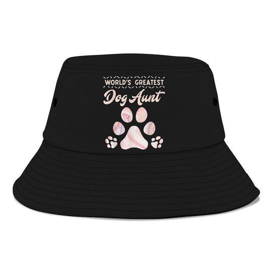 Dog Lover Worlds Best Aunt Mothers Day Best Aunts Bucket Hat, Mother's Day Bucket Hat, Sun Protection Hat For Women And Men