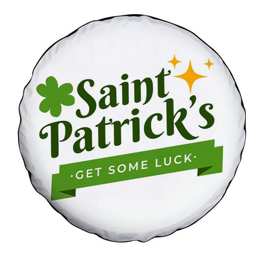Funny St Patrick Day Gift Get Some Luck March Car Tire Cover, St Patrick's Day Car Tire Cover, Shamrock Spare Tire Cover Wrangler