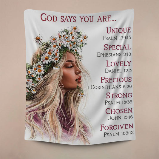 God Says You Are Wall Art, Catholic Christian Gifts For Women, Christian Wall Decor, Religious Home Decor