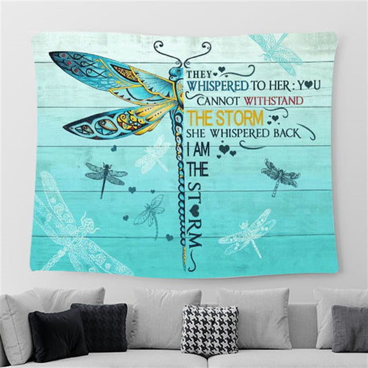 Gorgeous Dragonfly I Am The Storm Tapestry