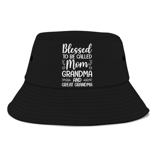 Great Grandma Art For Women Great Grandmother Mothers Day Bucket Hat, Mother's Day Bucket Hat, Sun Protection Hat For Women And Men