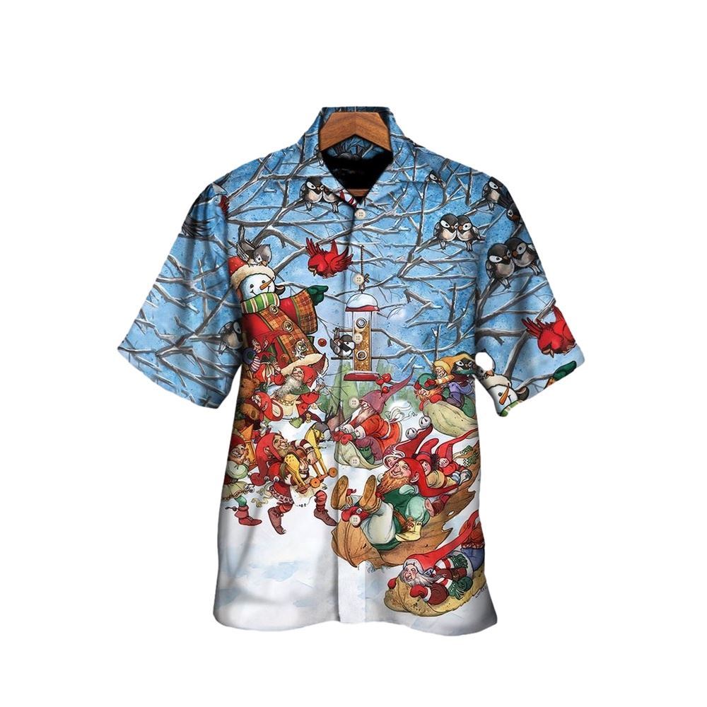 Hawaiian Christmas shirt, Christmas Gnome Play Winter Christmas Hawaiian Shirt, Christmas Gift, Hawaiian Aloha Shirt