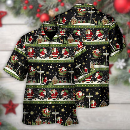 Hawaiian Christmas shirt, Christmas Santa Claus Big Night Hawaiian Shirt, Christmas Gift, Hawaiian Aloha Shirt