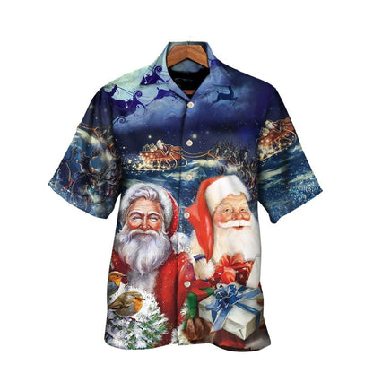 Hawaiian Christmas shirt, Christmas Santa Claus Snow Hawaiian Shirt, Christmas Gift, Hawaiian Aloha Shirt