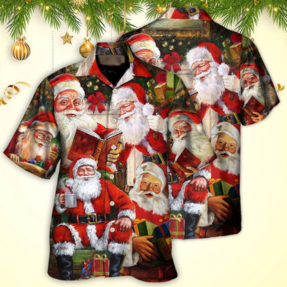Hawaiian Christmas shirt, Christmas Santa Claus Story Nights Gift For Xmas Painting Style Hawaiian Shirt, Christmas Gift, Hawaiian Aloha Shirt